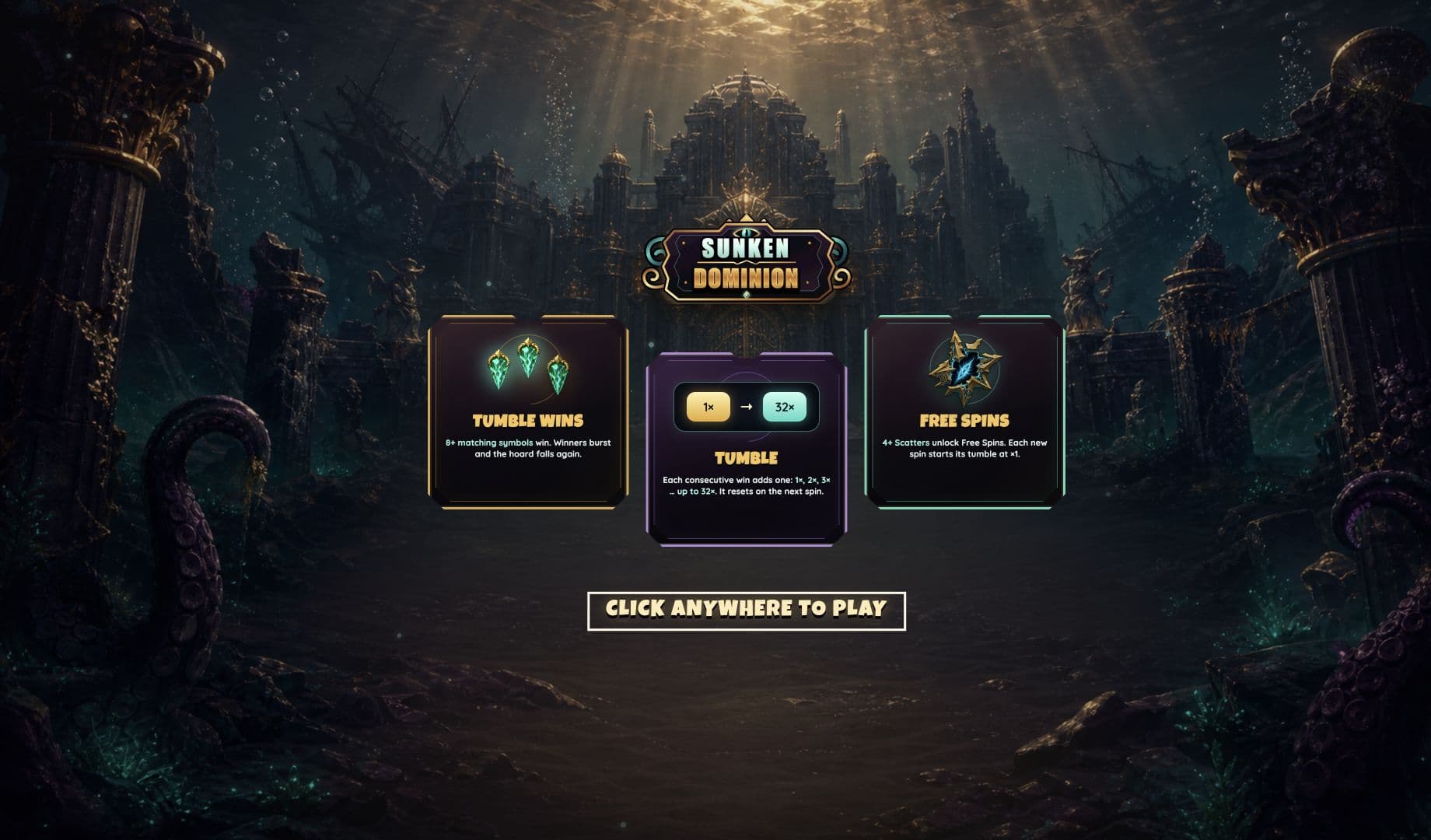 Sunken Dominion feature introduction screen