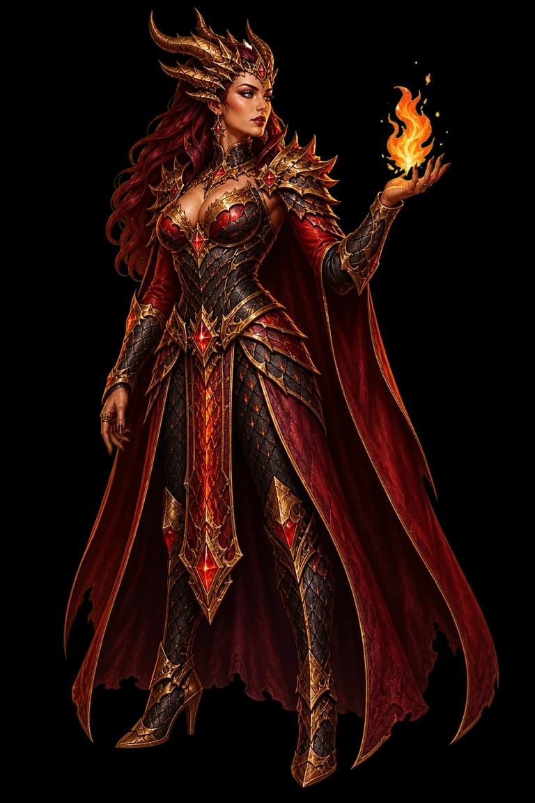 Emberfall Dragon Queen character master